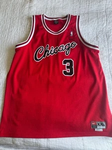 Vtg Nike Jersey Tyson Chandler 3 Chicago Bulls size XXL Red Stitched Sewn - Picture 1 of 2