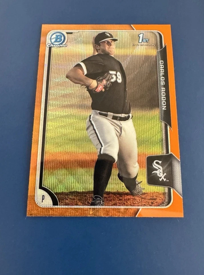 Carlos Rodon 2015 Bowman Chrome Prospects BCP150 Orange Wave Rookie RC🔥 - Imagem 1 de 2