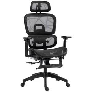 HOMCOM Ergonomic Office Chair Swivel Computer Chair with 3D Armrest Black - Picture 1 of 11