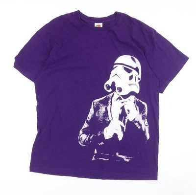 Fruit of the Loom Purple Unisex T-Shirt, Medium - Изображение 1 из 4