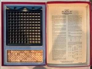Vintage R.S.V.P. Word Game With Cubeshaped Tiles & Board In Original Red Box - Picture 1 of 3