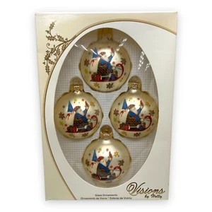 Vintage Visions by Holly Glas Weihnachtsschmuck komplett Box 4er Set - Bild 1 von 4