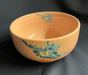 Rosie B Farmer - Pink Songbird Garden"Cereal Soup Bowl" Bird, Roses & Floral - Picture 1 of 4