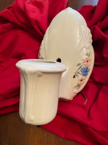 Vintage Porcelain Floral Wall Mount Sconce Light Fixture  Harmony House Cover