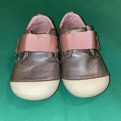 TODDLER GIRL`S STRIDE RITE SM CAMERON PINK LEATHER SNEAKERS SIZE 6M TODDLER P1 - Image 1 of 4