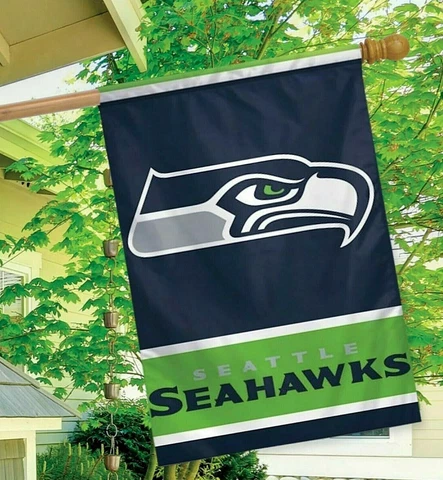 Seattle Seahawks Vertical Flag Indoor Outdoor 28 x 40 Bar Mancave Banner New Cover