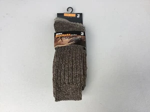 NWT Men's Heavy 49% Wool Blend Casual Rag Socks 3 Pair Size Large Multi #1193L - Picture 1 of 2