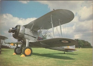 Aviation Postcard - Vintage Aircraft, The Gloster Gladiator RR13122 - Picture 1 of 2