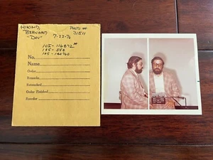 ORIG. 1976 MUGSHOT OF CONGRESSMAN, ACTIVIST, TALK SHOW HOST BERNARD DOV HIKIND - Picture 1 of 4