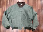 Vintage Carhartt Green Santa Fe Jacket Size XXL JQ2394 Quilted Flannel Lined