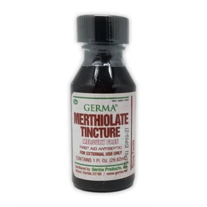 Germa Merthiolate Tincture. First Aid Antiseptic for Minor injuries. Red. 1 Oz - Picture 1 of 3