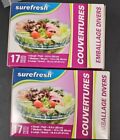 2pk Elastic Food Storage Cover-Ups Elastic Stretch To Fit Variety Pack 2 pk Set