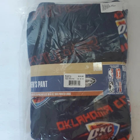 NEW MENS NBA OKLAHOMA CITY THUNDER MICROFLEECE PAJAMA PANTS PJS SZ Med Cover