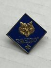 Vintage Blue & Gold Cub Scouts Wolf Brooch Pin Rare