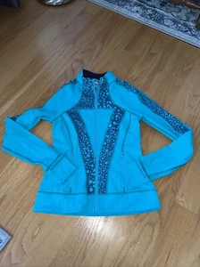 Ivivva perfect your practice teal 14 full zip - Picture 1 of 6
