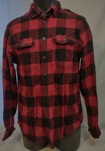 Camisa George Buffalo Franela a Cuadros/Botón/Cuello LS--Roja/Negro--XL 46/48 - Imagen 1 de 5