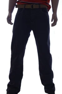 Chams Herren Grau Grau Blau Jeans Denim Hose Slim Fit 36 x 34 & 34 x 33 NEU Neu mit Etikett - Bild 1 von 2
