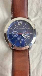 MICHAEL KORS MK-8433 Quartz Date All SS Men's Wristwatch New Batt. *Works*  K112 - Picture 1 of 4