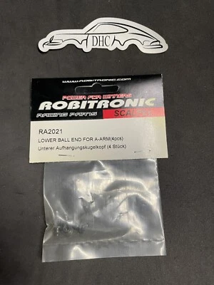 Robitronic bisturí vintage pieza de coche de radiocontrol # RA2021 extremos de bola inferiores para brazos A Foto 1 de 2