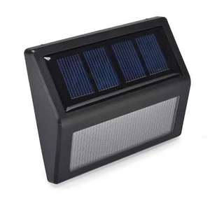 6 LED Solar Power Treppenlicht Outdoor Garden Pathway Step Decking Wandleuchte - Bild 1 von 6