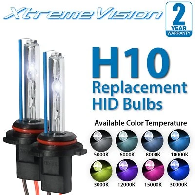 XtremeVision H10 (9140/9145) HID Xenon Bulbs - 4300K 5000K 6000K 8000K 10000K - Image 1 of 4