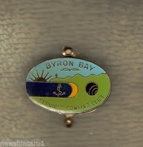 BYRON BAY SERVICES   BOWLING CLUB LAPEL BADGE, REPAIRED BACK - Picture 1 of 1