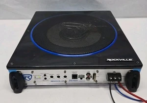 Rockville RW10CA 10 800 Watt Slim Low Profile Active Powered Car Subwoofer Sub - Picture 1 of 11