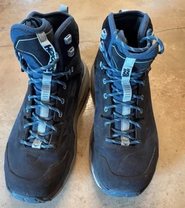 Hoka One One Blue Boots Women’s Size 9 Vibram Gore-Tex Hiking Lace Up - Picture 1 of 8