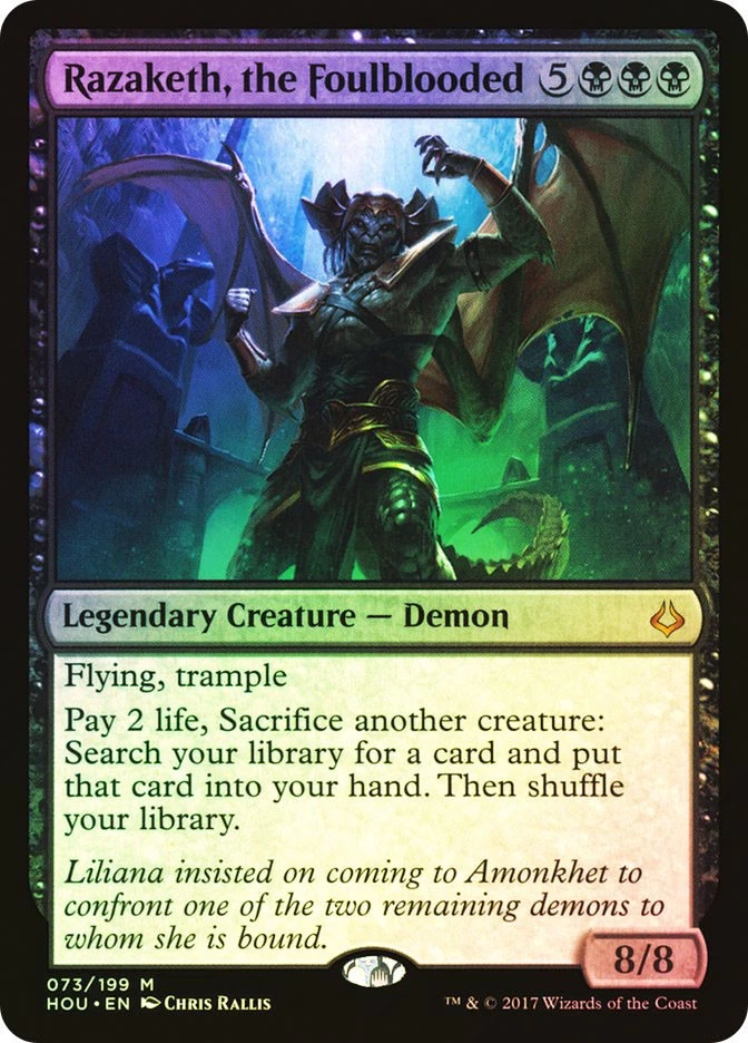 MTG FOIL Razaketh, the Foulblooded  - Hour of Devastation #73 - Image 1 of 1