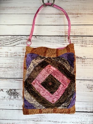 Bolso de Mano Bijoux Terner Hogar Retazos Saniel Rosa Marrón Boho Festival Cartera Foto 1 de 4