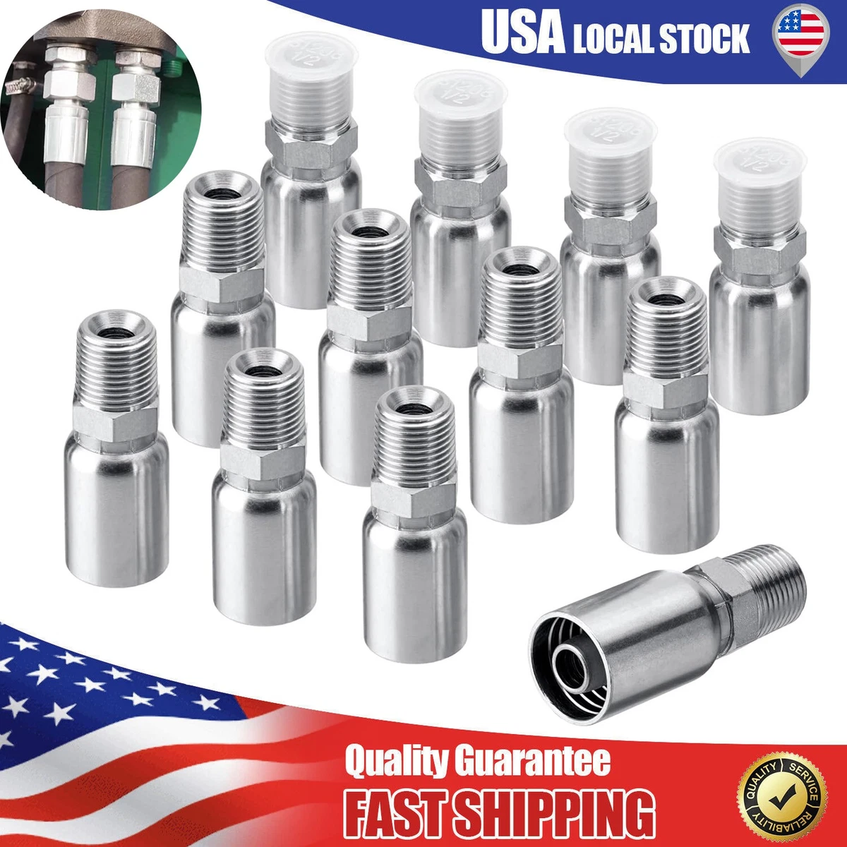 Male NPT Hydraulic Hose End - Valley Hydraulic Service Inc