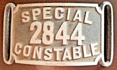 Obsolete British Special Constable Duty Armband Badge no 2844. - Image 1 of 2