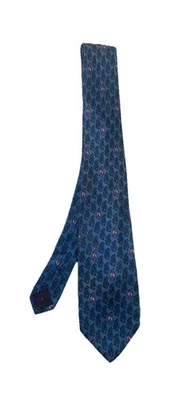 BRIONI ROMA Made In Italy  Blue Silk Men’s Tie Paisley Pattern. Poor Con - Image 1 of 4