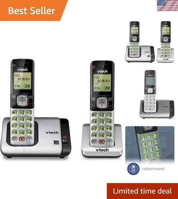 Conjunto de telefone sem fio CS6719-2 com 2 aparelhos, identificador de chamadas e tela retroiluminada - Imagem 1 de 4