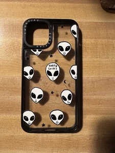 CASETiFY Clear iPhone 12 Hülle Weiß/Schwarz Ghost Design - Bild 1 von 4