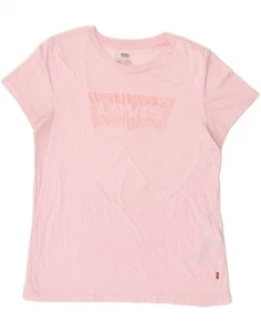 LEVI'S Womens Graphic T-Shirt Top UK 14 Medium Pink Cotton AX40 - Picture 1 of 4