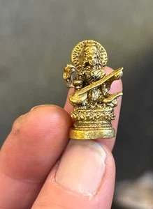 1 Inch Brass Statue Saraswati - Picture 1 of 5