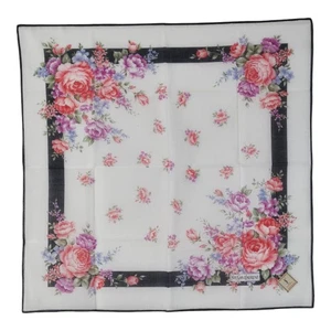 SAINT LAURENT Flower flower pattern Scarves Handkerchiefs Women 【Used】 - Picture 1 of 4