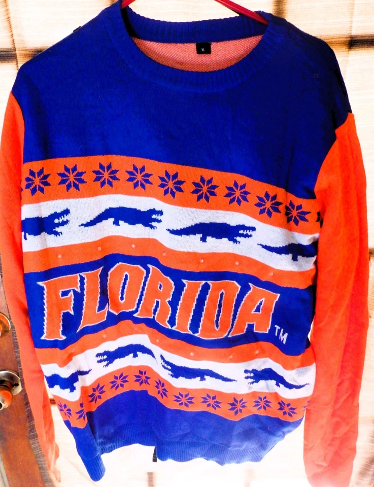 Florida Gators Light 'Em Up L.E.D. Suéter Navidad Vacaciones Talla XL NUEVO Foto 1 de 2