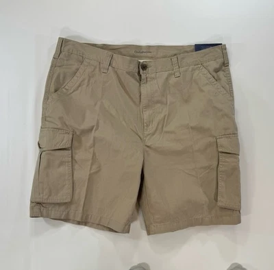 croft & barrow NWT Twill Cargo Shorts 42w  Outdoor Mens Comfort Beige - Image 1 of 4