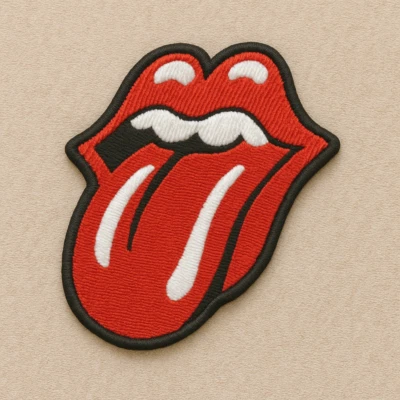 Rolling Stones Tongue Embroidered Iron-on Patch 2.3" x 3" Mick Jagger - Image 1 of 4