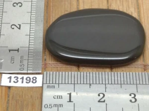OBSIDIENNE NOIRE pierre plate - Qualité superieure -  lithotherapie reiki galet - Picture 1 of 2
