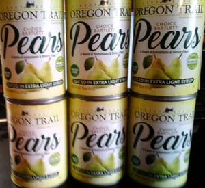 LOT of 6 Oregon Trail Choice Bartlett Pears, Extra Light Syrup, 15oz (BEST 12/27 - Picture 1 of 2