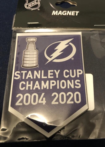 Tampa Bay Lightning 2020 Stanley Cup Champions Banner Magnet 2x3 Inch NHL Cover