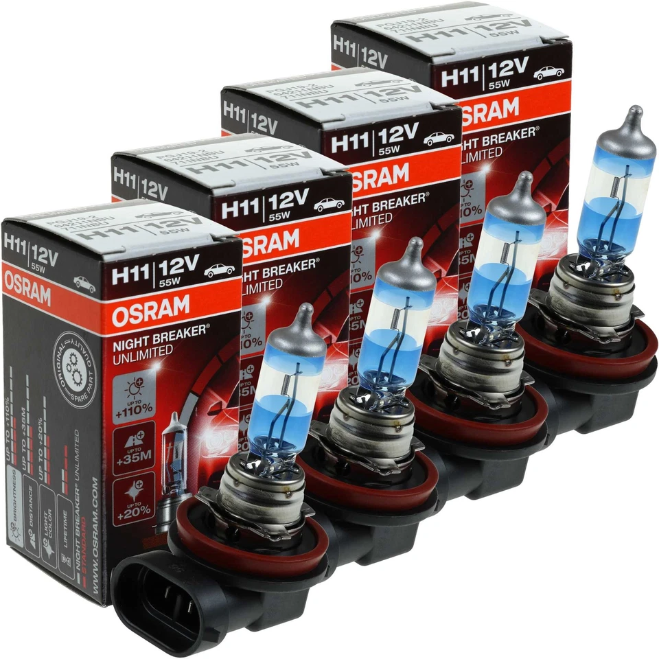 OSRAM (64211NBU) Nachtbeleuchtung H11 Faltschachtel PGJ19-2 Abblendlicht Fernlicht