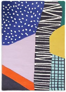 Habitat Abstract Tufted Wool Cut Pile Rug - 170x120cm - Picture 1 of 7