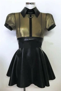 Latex Kleid Rubber Club Gummi Dresses Cosplay One Piece Set 0,45mm S-XXL - Picture 1 of 5