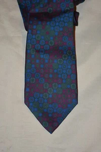 Roxy Medallion Multi Color Silk Tie Made in Italy 100% Silk - Picture 1 of 12