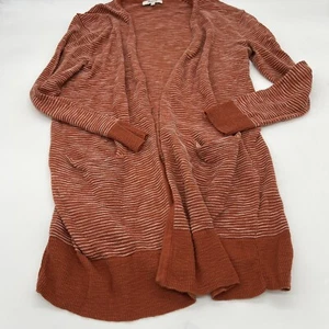 Madewell Ryder Cardigan Sweater in Orange Stripe xXSmall - Picture 1 of 4