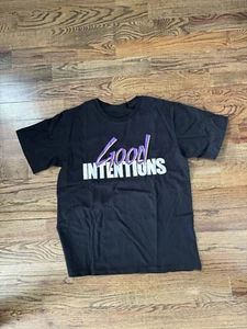 Vlone X Nav Shirt Mens Medium Black Purple Good Intentions Doves Hip Hop Rap Tee - Picture 1 of 2